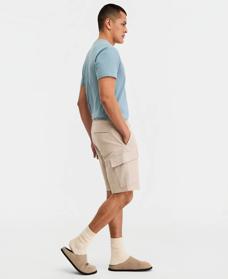 Sun + Stone Men's Trevor Cotton-Blend 10" Cargo Shorts, Macy's Exclusive