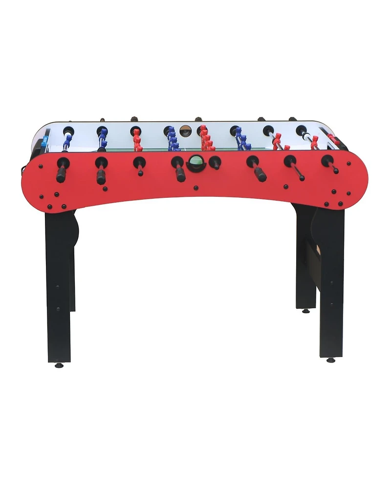 Rbied 5FT Red Mdf Foosball Soccer Table with Steel Rods and 4 Balls, Indoor Football Game Table for Family Recreation or Game Rooms - Rbied