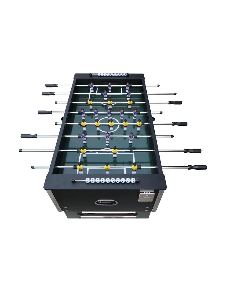 Rbied 54" Black Foosball Table, Indoor Soccer Game Table with Mdf and Steel Frame, Pvc Finish, Children's Game Table for Home Recreation