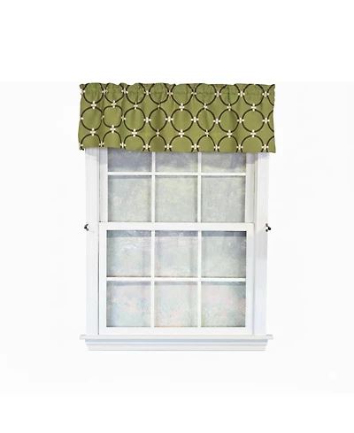 Rlf Home 100% Cotton High Quality Rings Tailored Window Valance with 1.5" Rod Pocket 50" W X 12" L Green