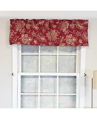 Rlf Home 100% Cotton High Quality Reagan Tailored Window Valance with 1.5" Rod Pocket 50" W X 12"