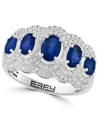 Effy Collection Sapphire (1-5/8 ct. t.w.) and Diamond (1/2 Ring 14k White Gold (Also Available Emerald)