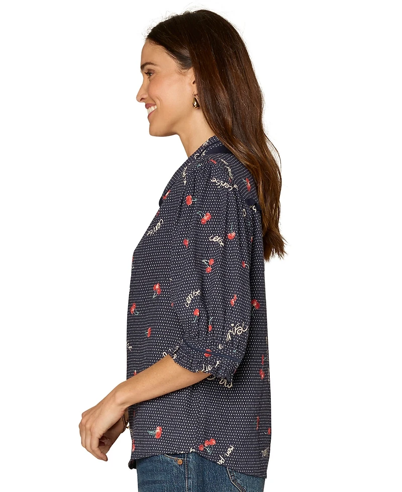 Democracy Petite Button-Down Woven Shirt