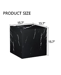 Streamdale 15.7" Black Marble Mdf Coffee Table Luxurious Living Room Accent