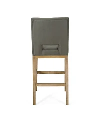 Streamdale Furniture Streamdale Modern Upholstered Bar Stools with Wooden Legs
