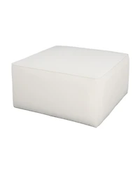 Streamdale Furniture Upholstered Square Ottoman, Cream