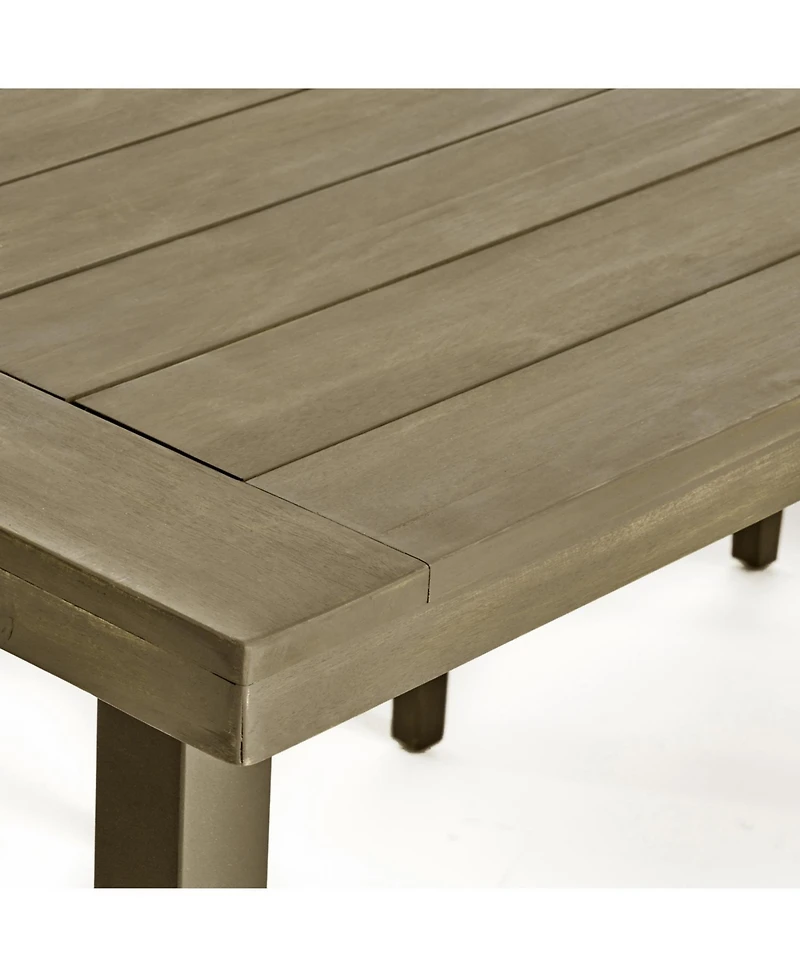 Streamdale Furniture Della Acacia Wood Dining Table, Grey/Rustic Metal