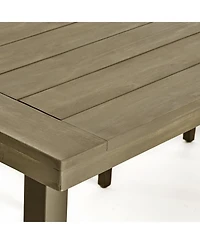 Streamdale Furniture Della Acacia Wood Dining Table, Grey/Rustic Metal