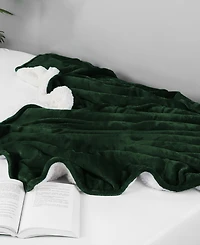 Linery & Co. Velvet Plush Reversible Sherpa Bed Blanket