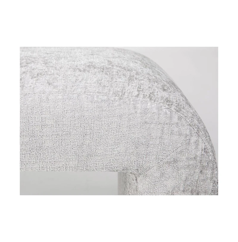 Jofran Sophia Modern Luxury Curved Upholstered Waterfall Jacquard Bench