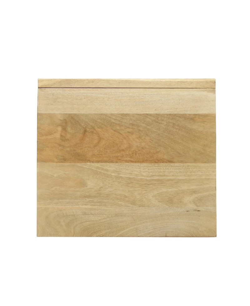 Streamdale Furniture Streamdale Mango Wood Nightstand with Wavy Door