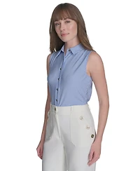 Tommy Hilfiger Women's Sleeveless Pinstripe Top