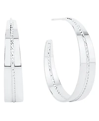 And Now This Graduated C Silver Plated Hoop Earrings, Macy's Exclusive