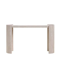 Streamdale Furniture Faux Marble Console Table Narrow Sofa Table Beige