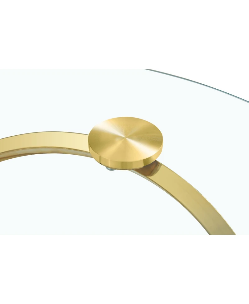 Streamdale Furniture Round Tempered Glass Coffee Table - 80x80x45cm