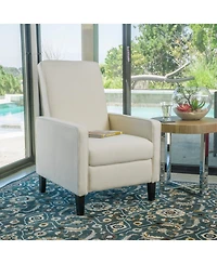 Streamdale Furniture Minimalist Beige Fabric Push Back Chair