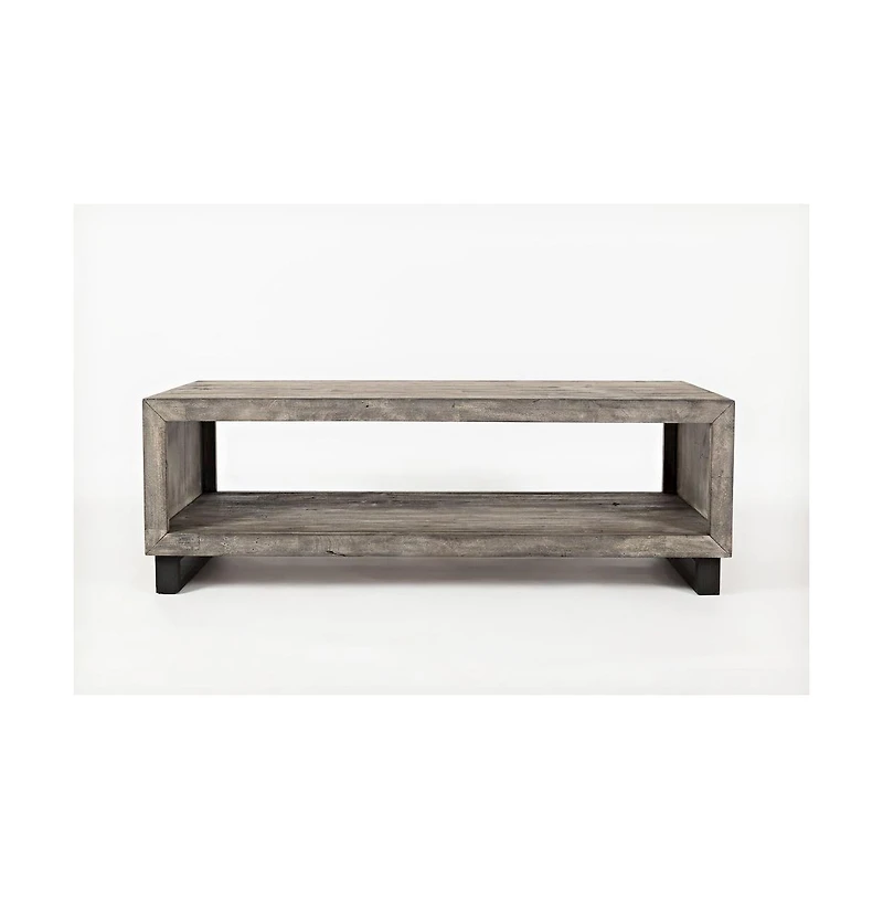 Jofran Mulholland Drive 56" Modern Distressed Solid Wood Coffee Table