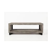 Jofran Mulholland Drive 56" Modern Distressed Solid Wood Coffee Table