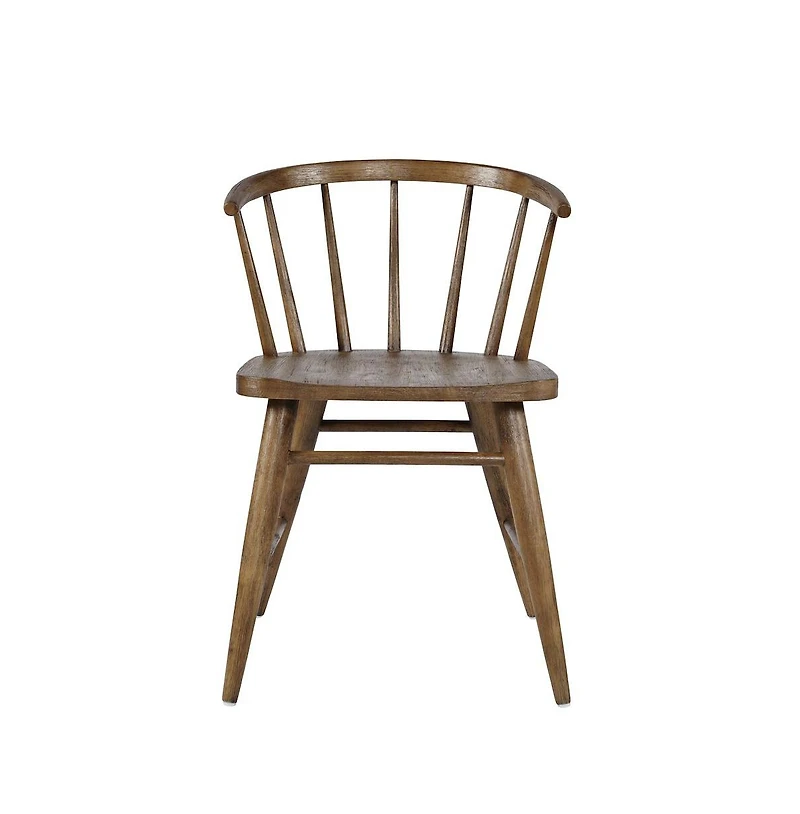 Jofran Fitz Traditional Solid Wood Curved Back Spindle Dining Chair (Set of 2)