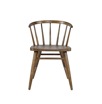 Jofran Fitz Traditional Solid Wood Curved Back Spindle Dining Chair (Set of 2)