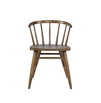 Jofran Fitz Traditional Solid Wood Curved Back Spindle Dining Chair (Set of 2)