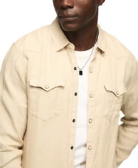 Lucky Brand Men's Spread Collar Western Shirt