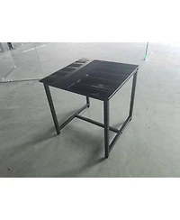 Streamdale Furniture Glass Night Stand with Metal Leg