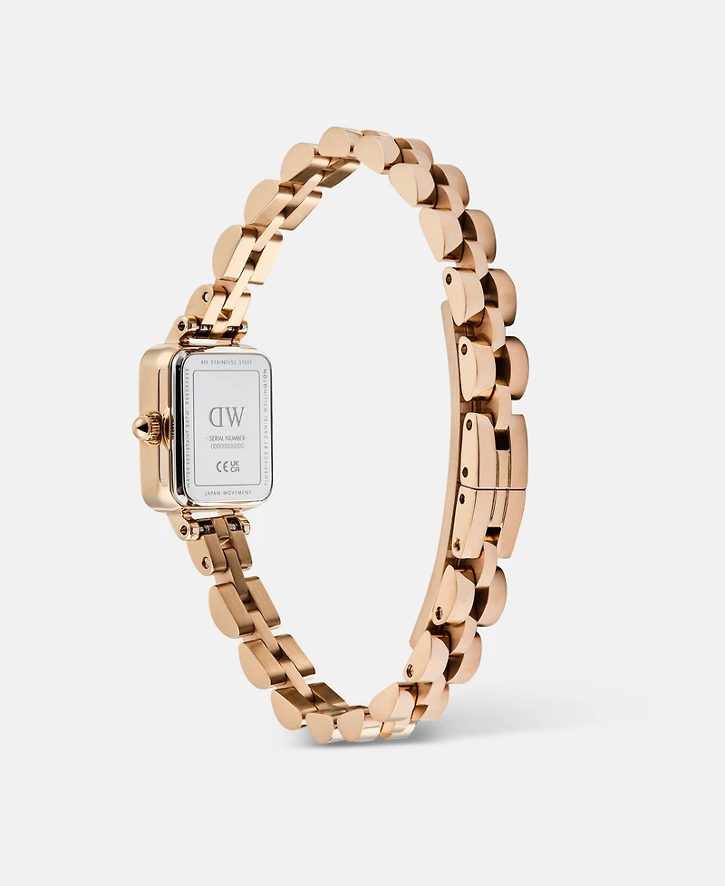 Daniel Wellington Women's Analog Rose Gold-Tone Stainless Steel Watch, 18 mm