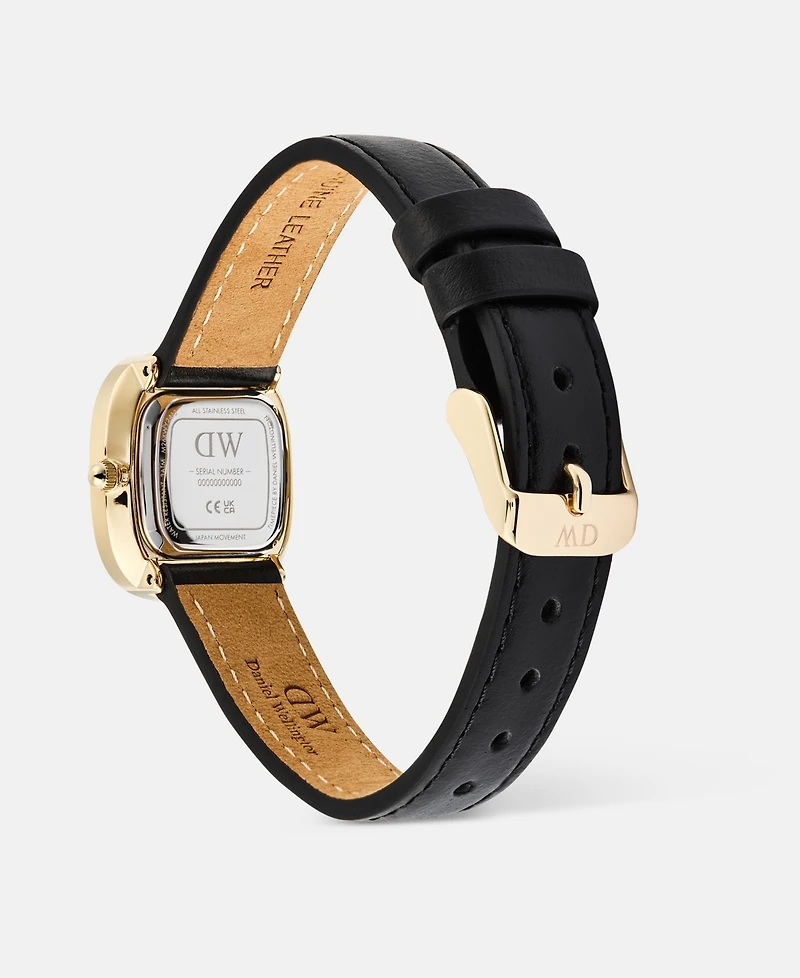 Daniel Wellington Women's Analog Black Leather Watch