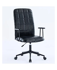 Streamdale Furniture Antique Pu Leather Office Chair with High Backrest & Swivel