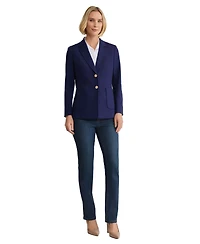 Jones New York Women's Two-Button Scrunch-Sleeve Jacket