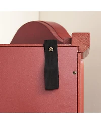 Streamdale Furniture Lighted Cherry Corner Curio Cabinet