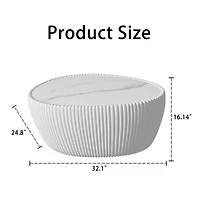 Streamdale Furniture Modern Pu Coffee Table for Living Room