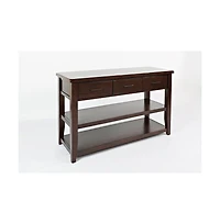 Jofran Twin Cities Contemporary Brown Sofa Table