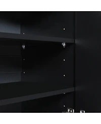 Streamdale Furniture Modern Luxe Shoe & Tv Cabinet with Gold Doors