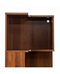 Streamdale Furniture Streamdale 5-Tier Corner Bookshelf with Led Lights