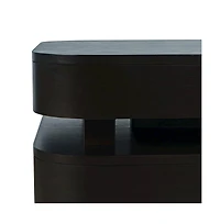 Jofran Mid-Century Modern Floating Sculpture Layered Coffee Table with Caster Wheels