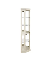 Streamdale Furniture Lighted Corner Curio Cabinet - Display Case - White