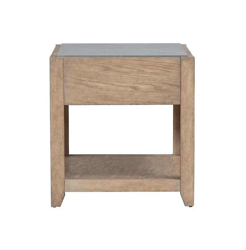 Liberty Furniture Millstone End Table with Unique Tile Top for Living Room