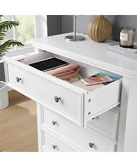 Lovmor 5-Drawer Wooden Cabinet with Anti-Tipping Device