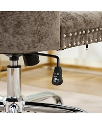 Streamdale Furniture Streamdale Modern Chenille Tufted Office Chair with Chrome Base (Gray