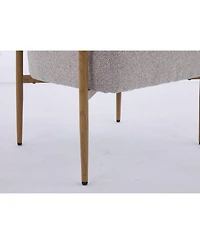 Streamdale Furniture fabric dining/living/bedroom chair with metal frame and wood grain visual