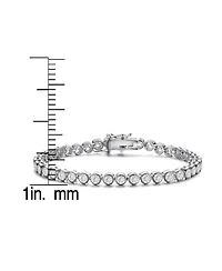 Beautiful Clear Round Brilliant 3MM Cubic Zirconia Bracelet.