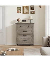 gaomon 4 Dresser for Bedroom, 34.8 in Tall Vertical Drawer Dresser