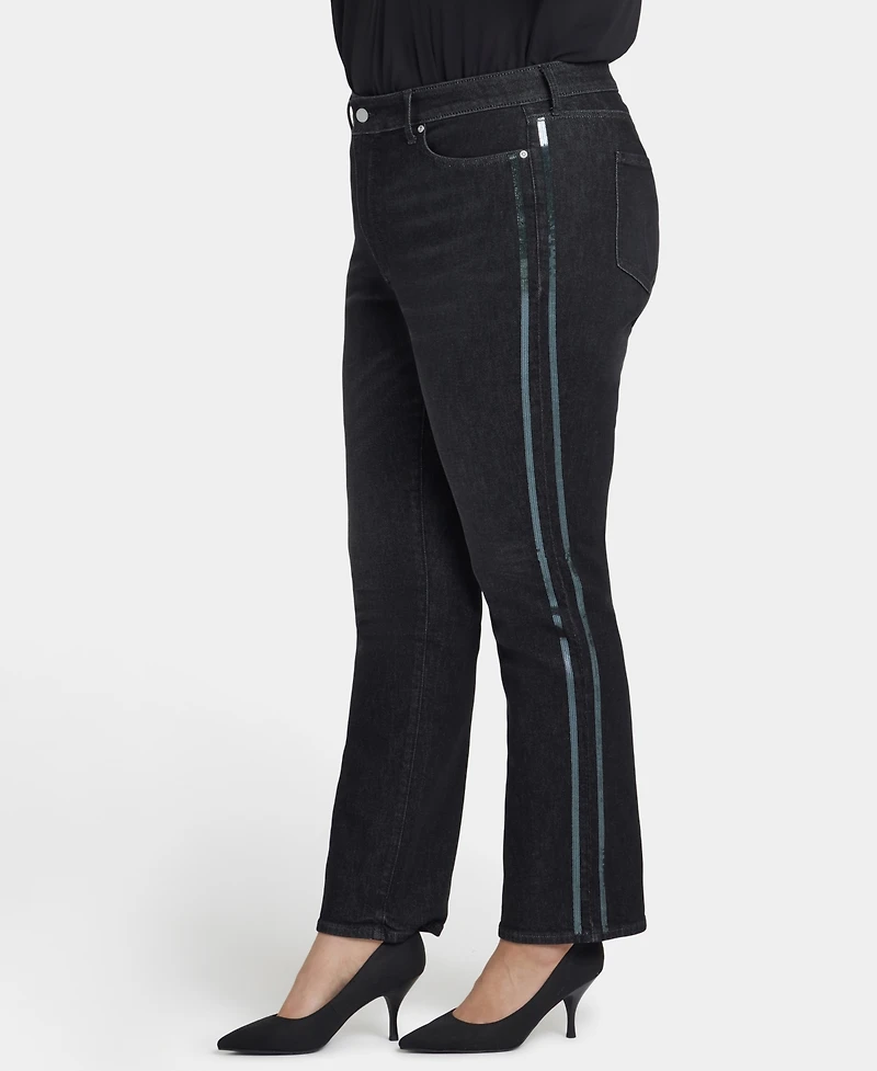 Nydj Plus Marilyn Straight Sequin Jeans