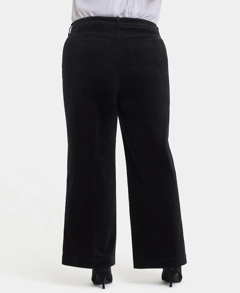 Nydj Plus Teresa Wide Leg Corduroy Pants