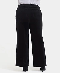 Nydj Plus Teresa Wide Leg Corduroy Pants