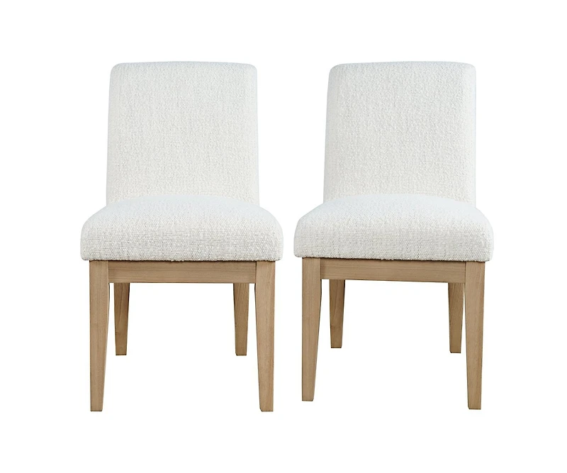 Jofran Sequoia Modern Rustic Solid Wood Upholstered Parsons Dining Chair (Set of 2