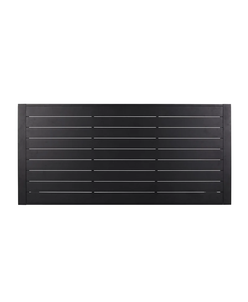Streamdale Furniture Modern Aluminum Slat Outdoor Dining Table