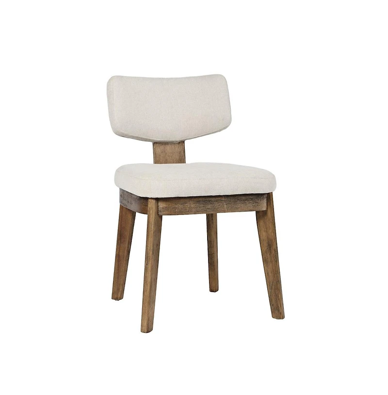 Jofran Tate Mid-Century Modern Split Back Upholstered Dining Chair (Set of 2